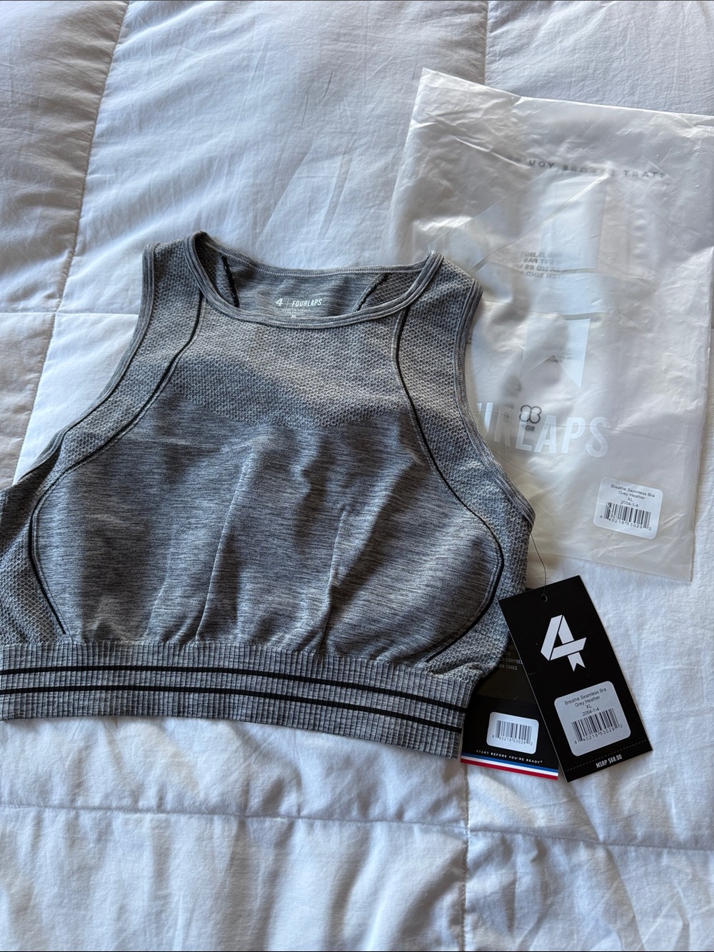 Four laps breath seamless bra